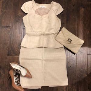 Champagne New York & Company Skirt Suit